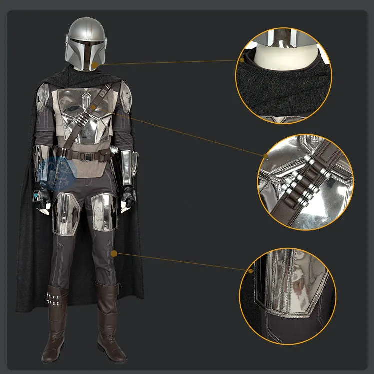 The Mandalorian Star Wars Mandalorian Armor Cosplay Costume Shoes Helmet for Adult Halloween Carnival Party