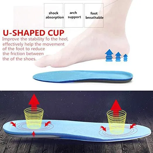Thickening Shoes Insoles Silicone Gel Orthotic Foot Cushion Insert Pads