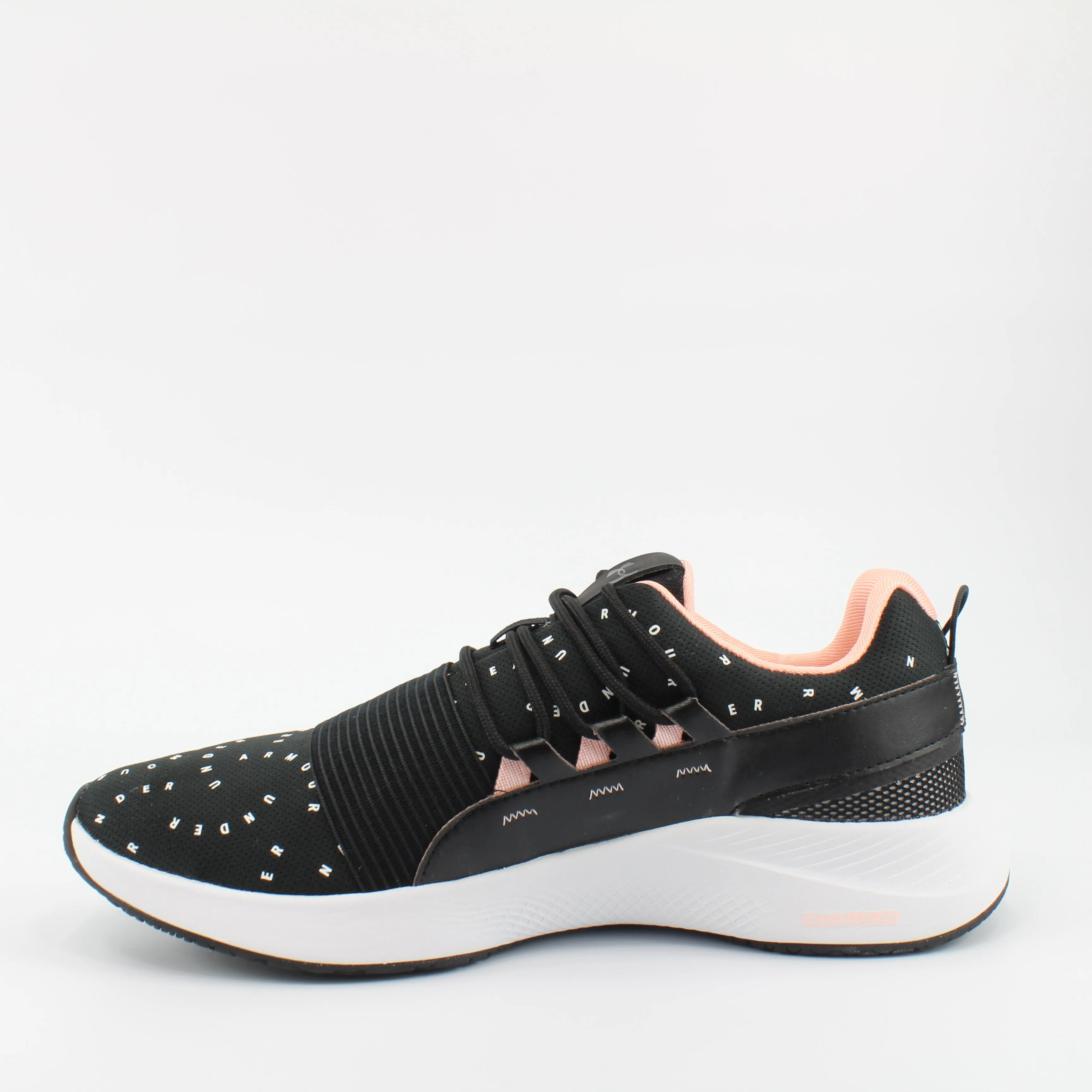 Under Armour Charged Breathe McPrint Womens Black Running Shoes