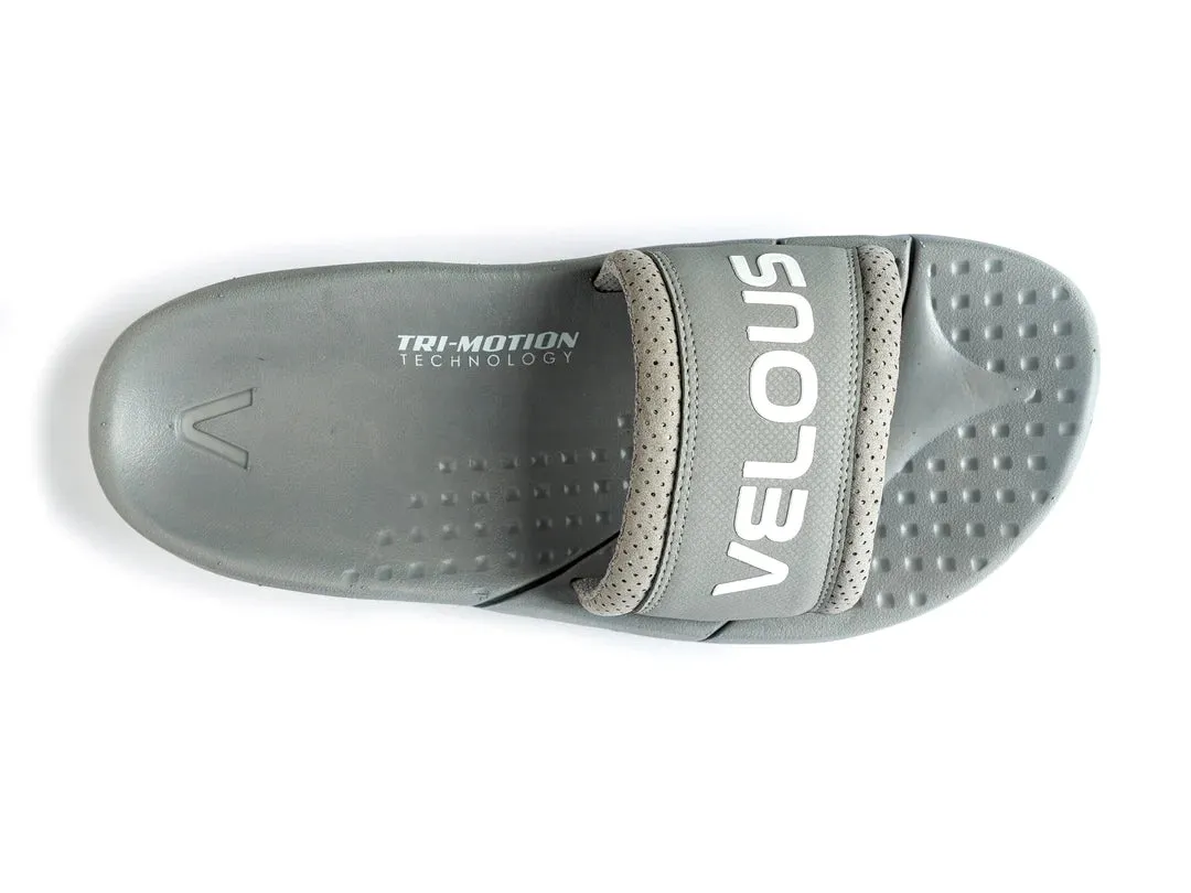 VELOUS Unisex's Laguna Slide - Light Gray/White