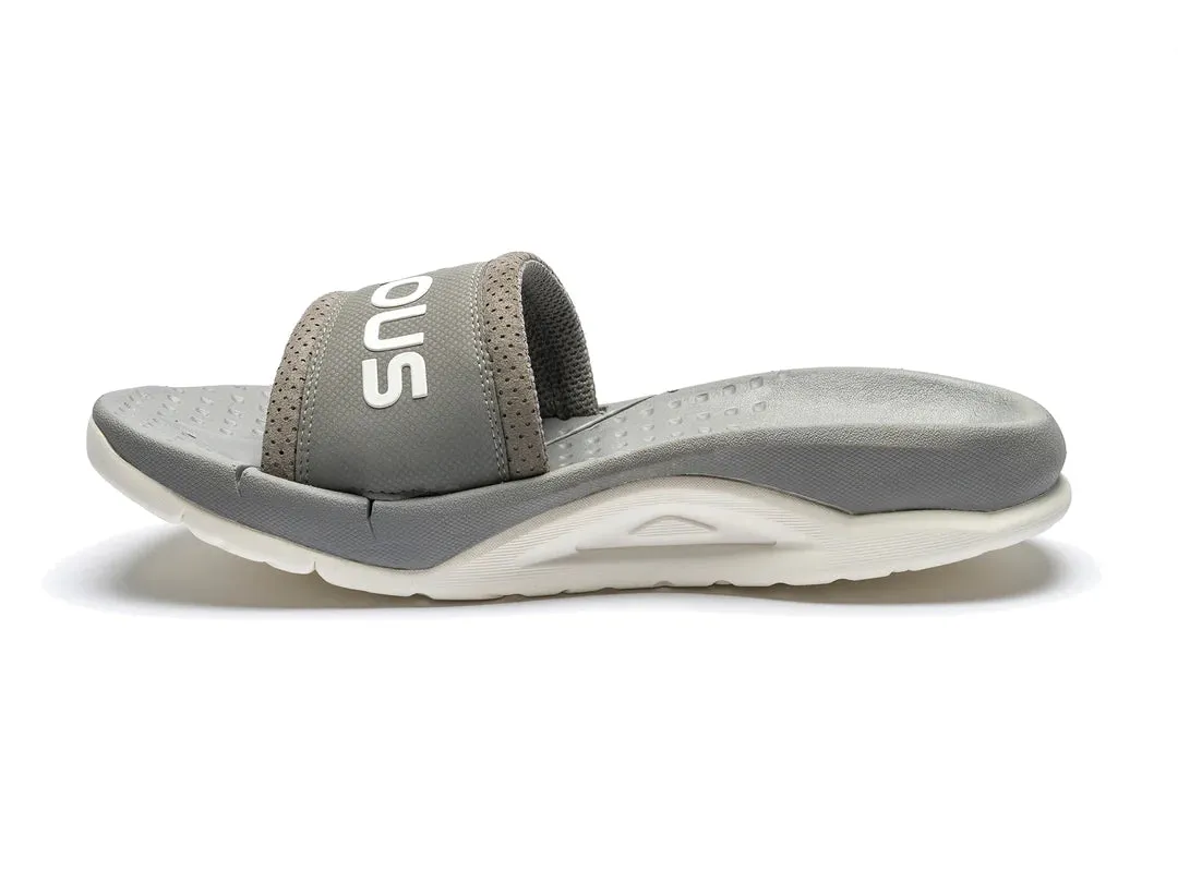 VELOUS Unisex's Laguna Slide - Light Gray/White