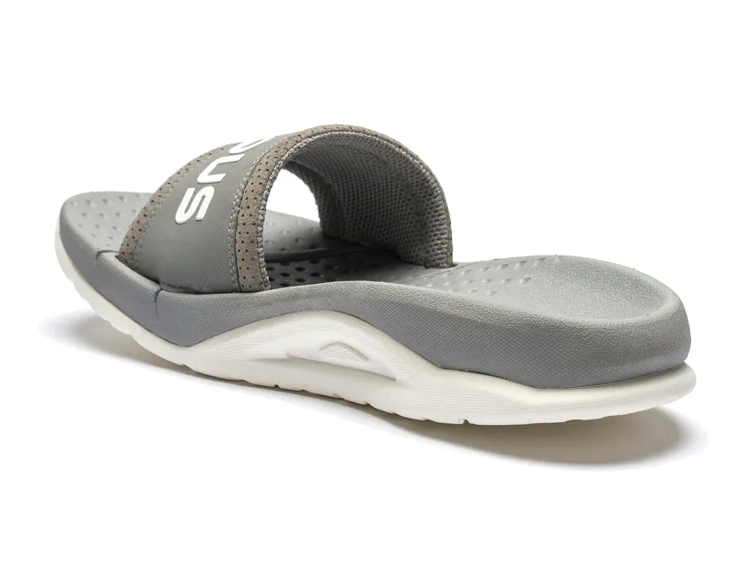 VELOUS Unisex's Laguna Slide - Light Gray/White