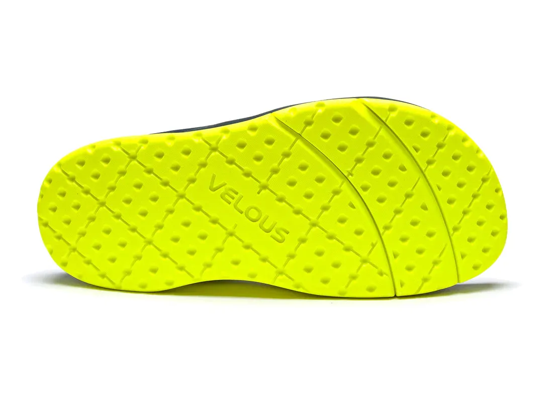 VELOUS Unisex's Laguna Slide - Navy/Neon Yellow