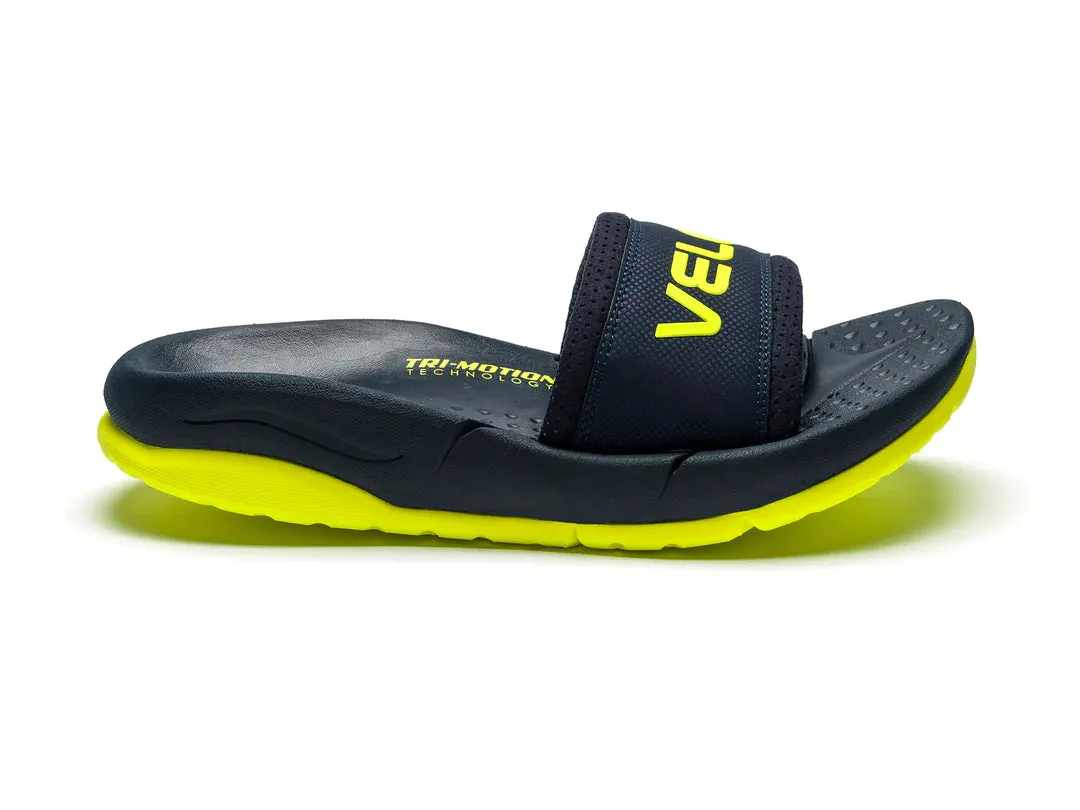 VELOUS Unisex's Laguna Slide - Navy/Neon Yellow
