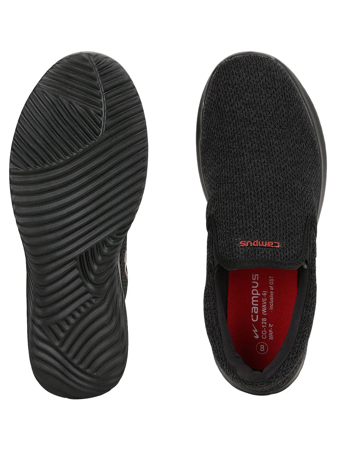 WAVE-6 Black Men's Casual Shoes