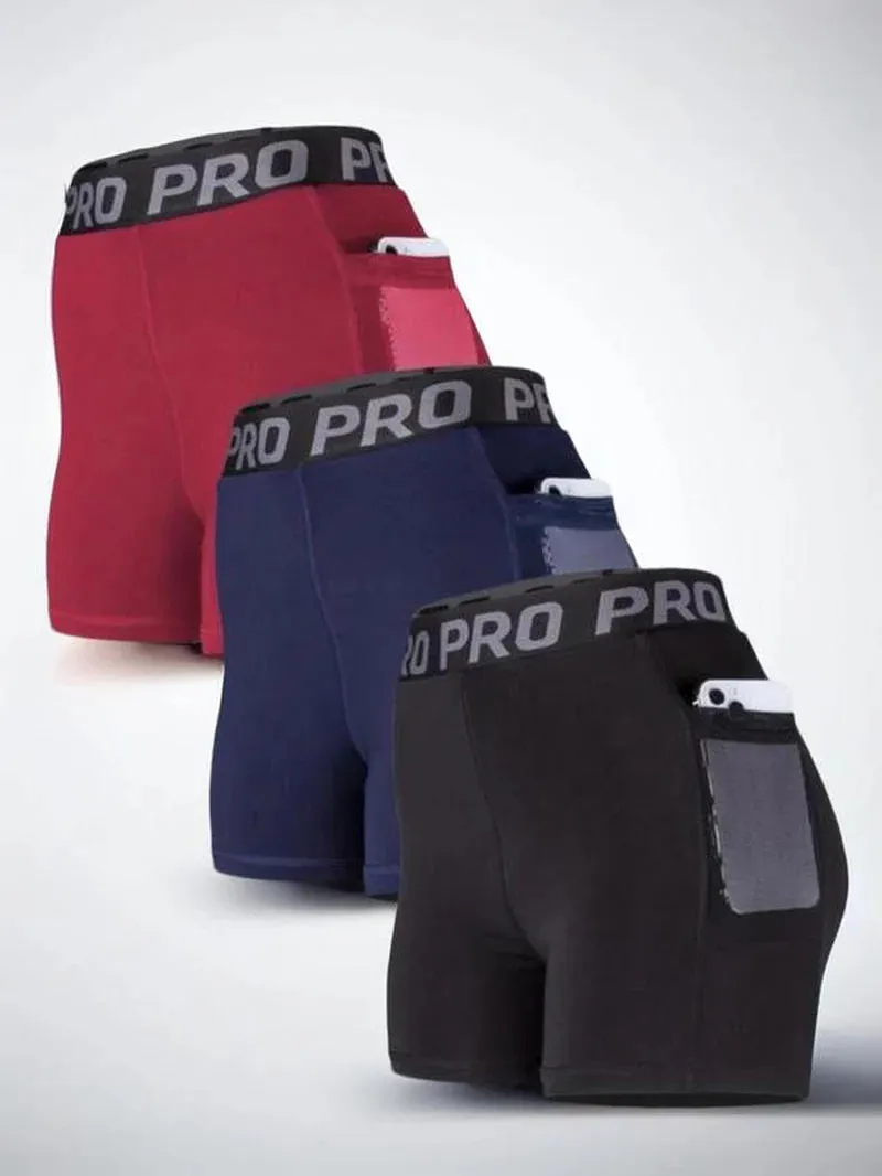 Women’s High-Waist Gym Shorts – Sporty Summer Workout Leggings with Mesh Pockets